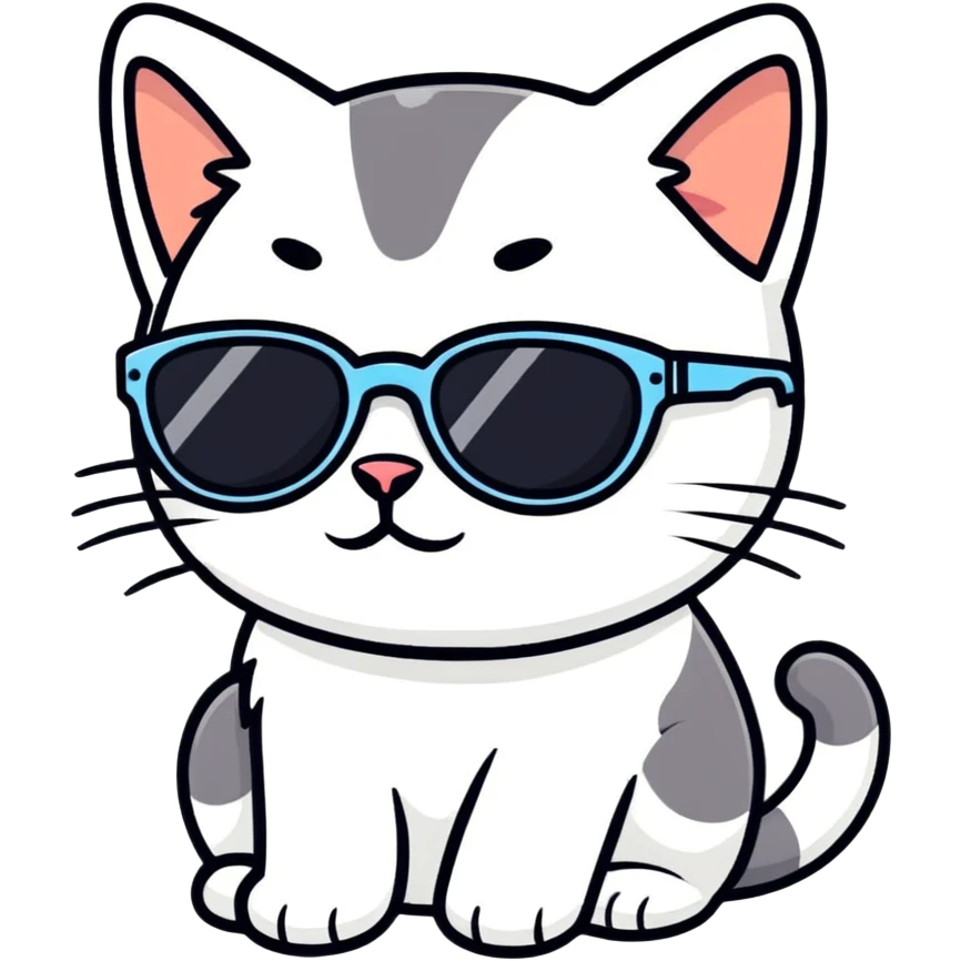 Cat with sunglasses emoji