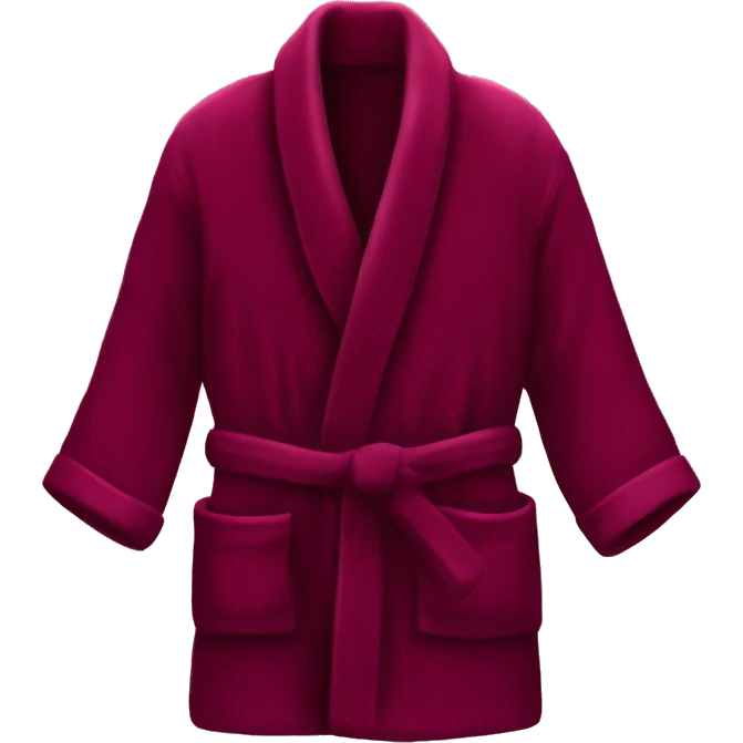 Burgundy Velvet Bathrobe  emoji