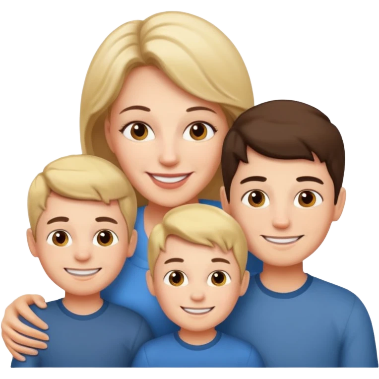 Mom and boys emoji