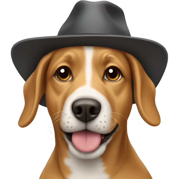 Dog in hat emoji