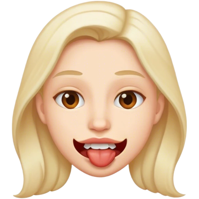 a face emoji where the person is biting their lip  emoji