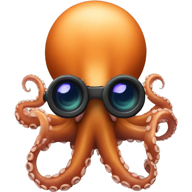 octopus with binoculars emoji