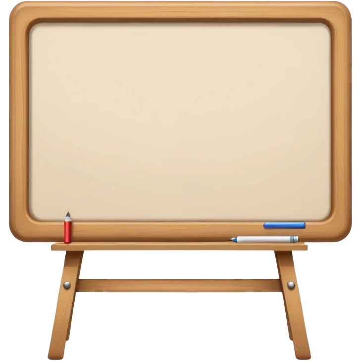 drawing board with classic wooden frame emoji