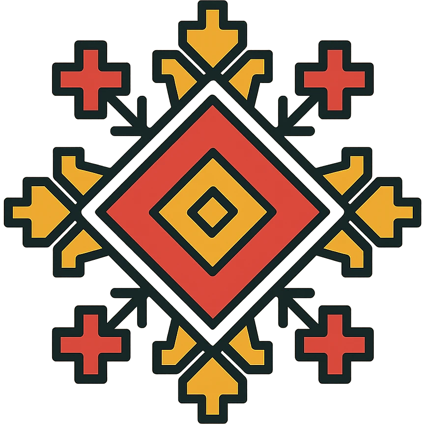 Ukrainian traditional vyshyvanka embroidery pattern emoji