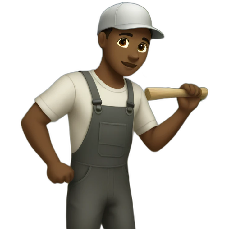 negro boy working on fields emoji
