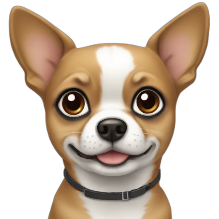 Chiwawa mostly black a little white emoji
