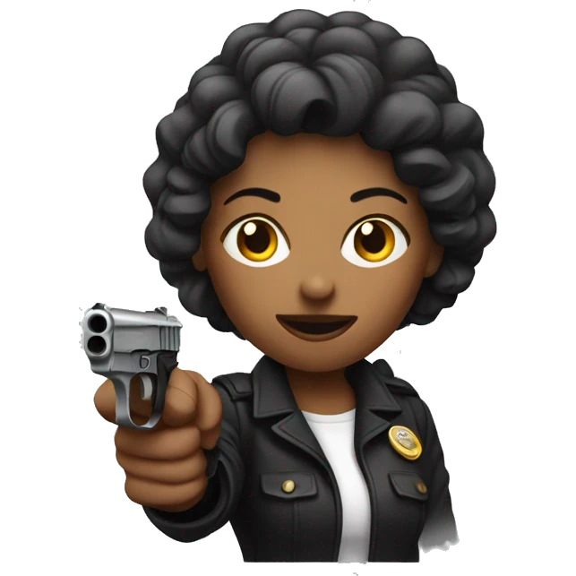 woman with a pistol emoji