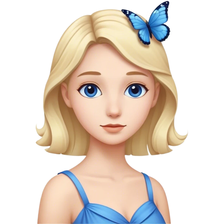 sparkling blue batterfly emoji