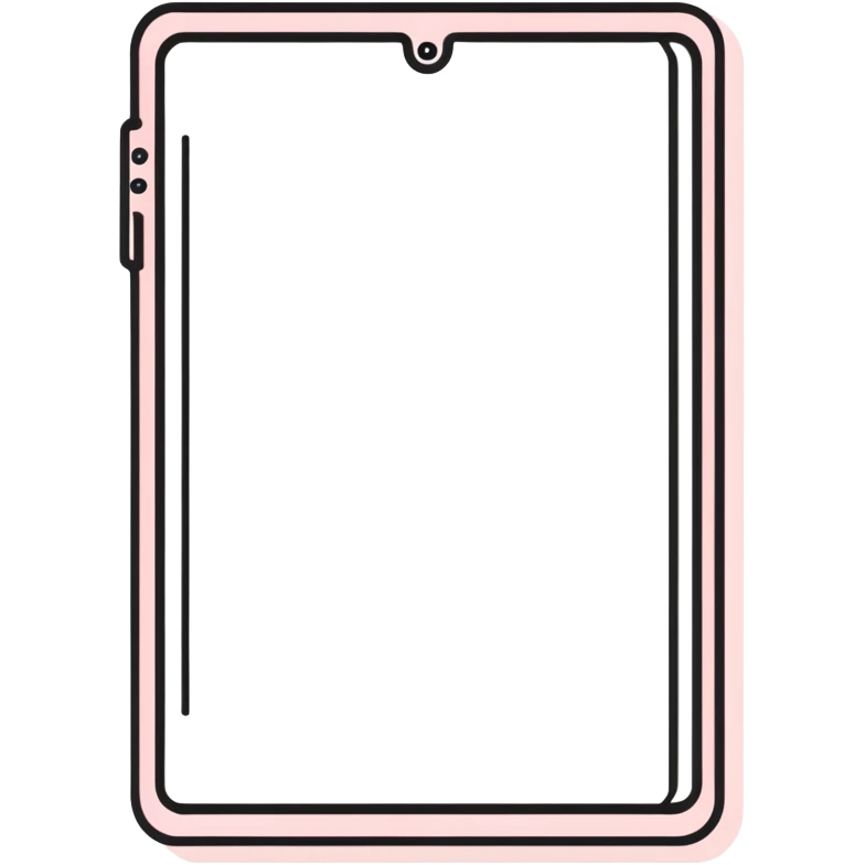 Light pink iPad emoji