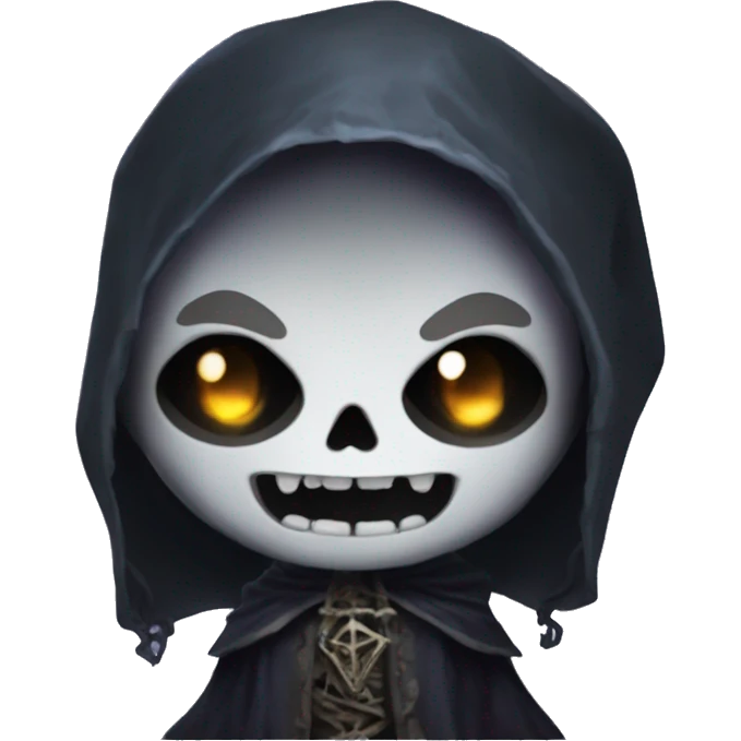 A chibi version of Vecna, The Lich, from horror game Dead By Daylight casting a spell emoji