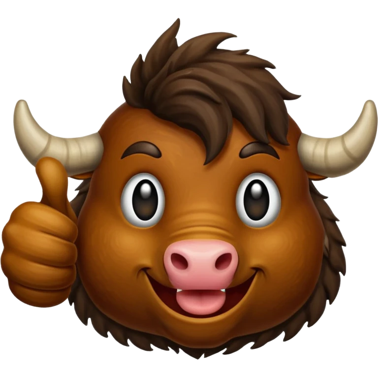 Emoji like (thumbs up) bull's hoof emoji emoji
