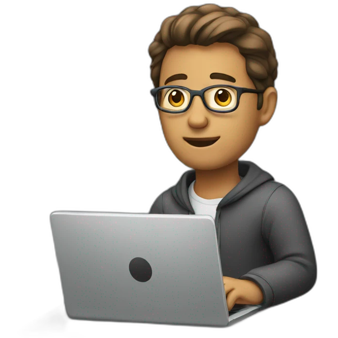 A man using laptop emoji
