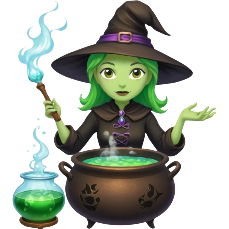 green witch cooking potion emoji