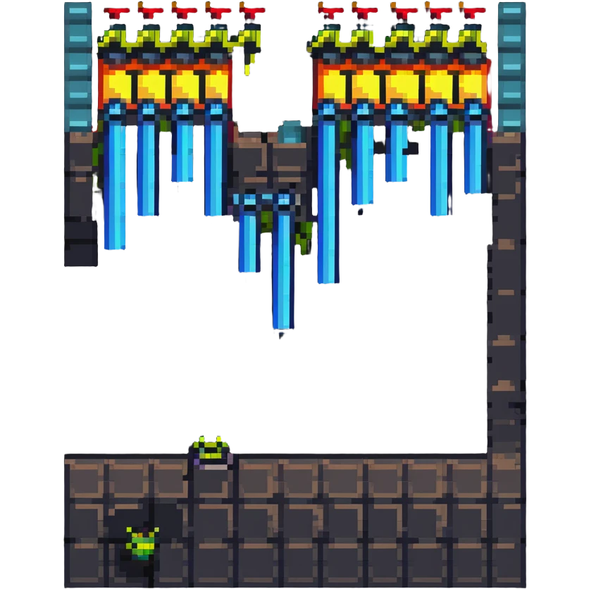 geometry dash game level with spikes emoji