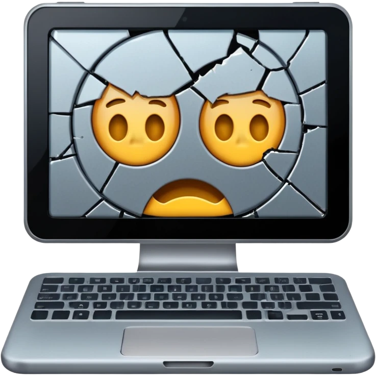 damaged computer emoji