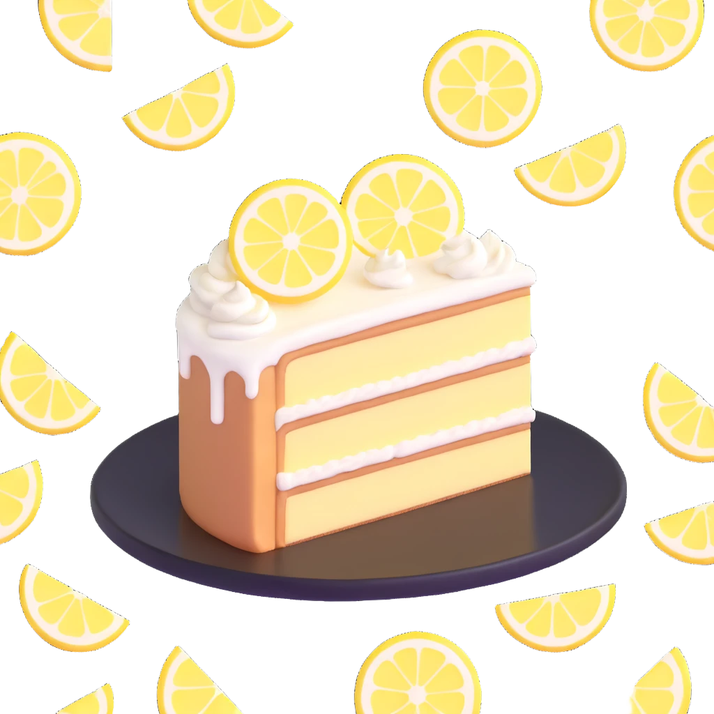 lemon cake slice emoji