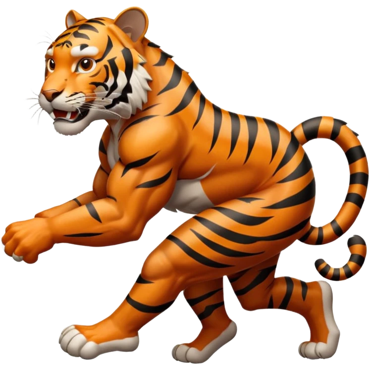 High resolution of a runnig tigar emoji