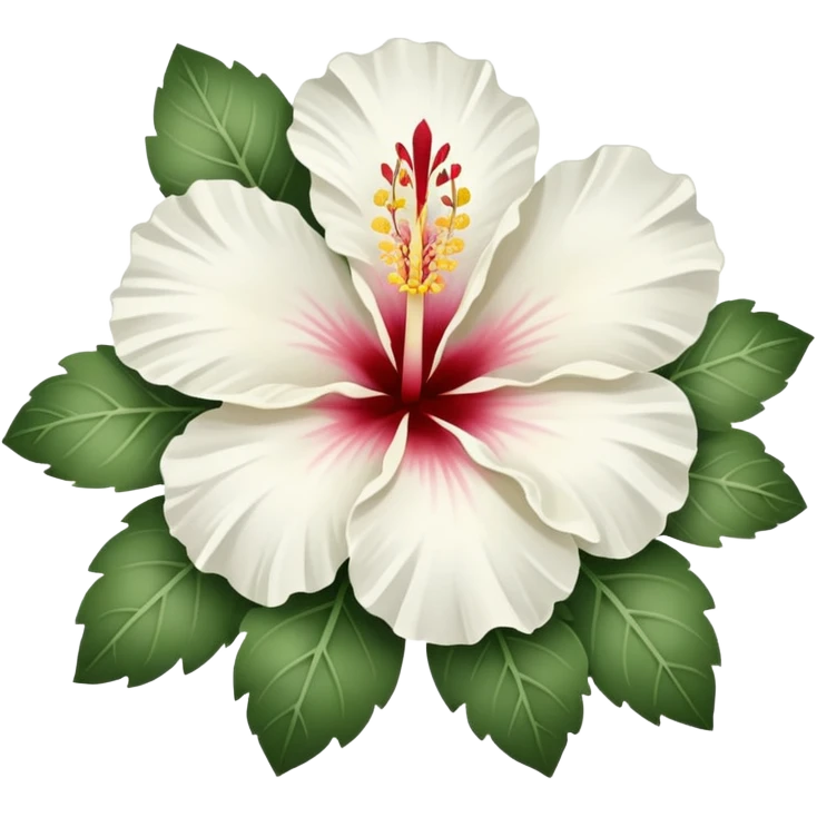 An white hibiscus emoji