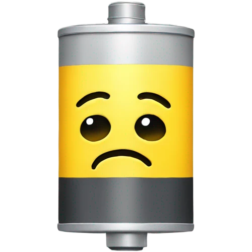 Yellow Sad battery  emoji