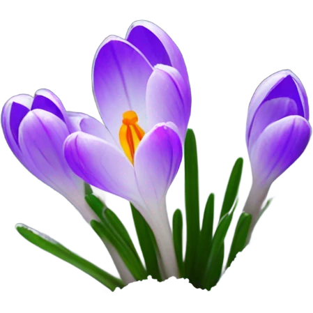 Crocus in snow emoji
