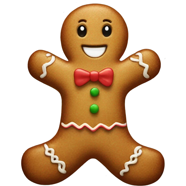 Preppy gingerbread man  emoji