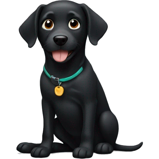 Black dog emoji
