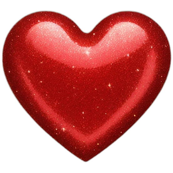 Red glitter heart emoji
