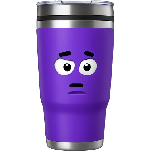 Purple Stanley tumbler emoji