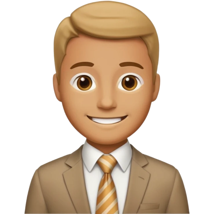 man with office look emoji