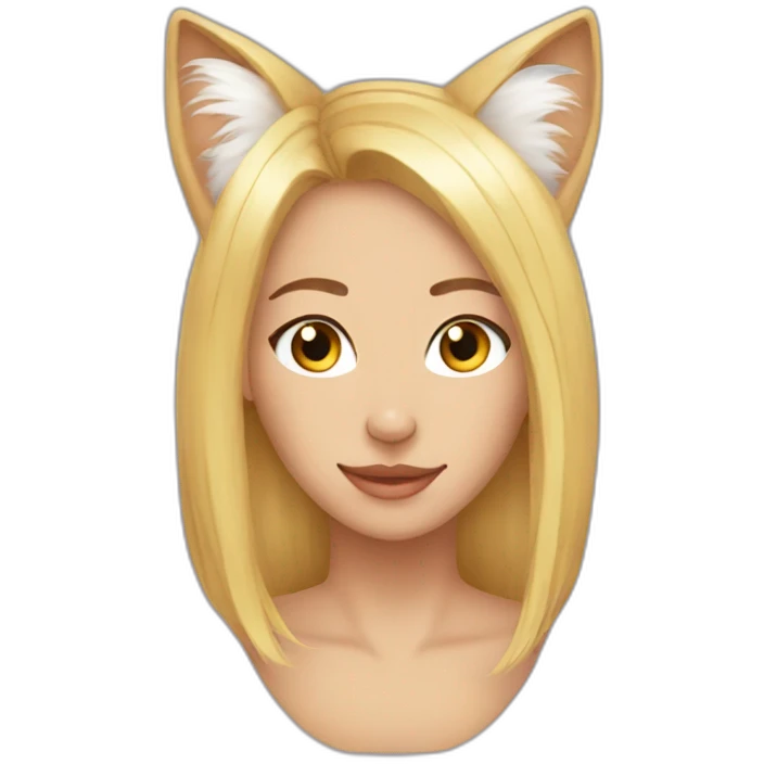 sexy blonde cat ears emoji