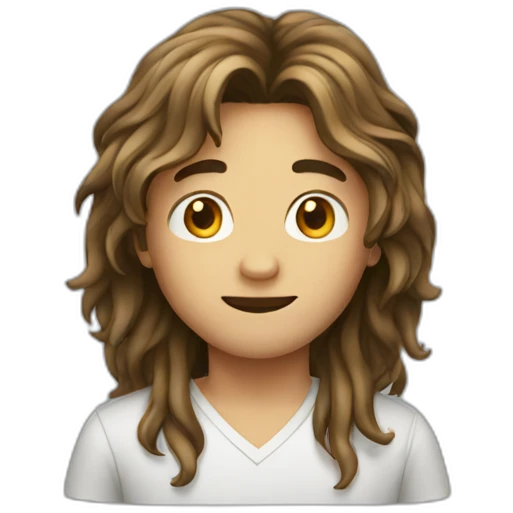 Long hair boy emoji