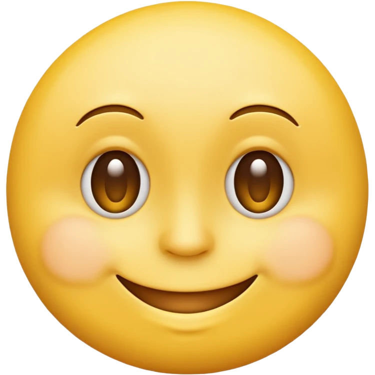 yellow round smiley thinking with a smile emoji