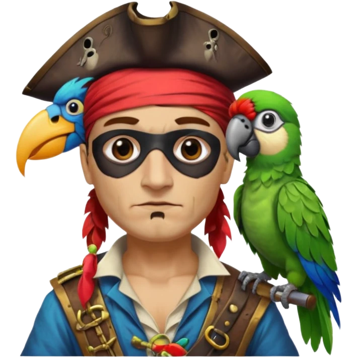 pirate and parrot emoji