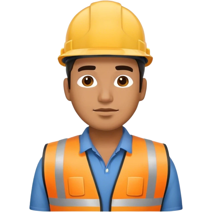 ave fenix con casco y chaleco de construcción emoji