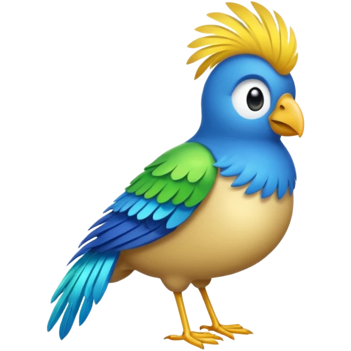 Crée un emoji de l'oiseau de la paille en queue emoji