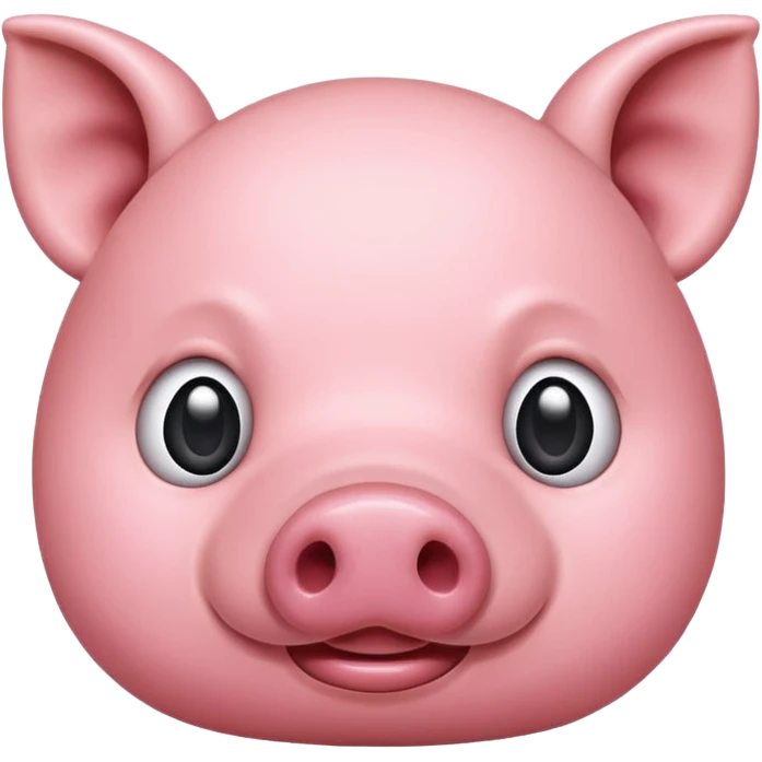 pink round pig snout emoji
