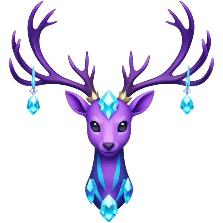 Pokemon legendary purple and cian crystal xerneas emoji