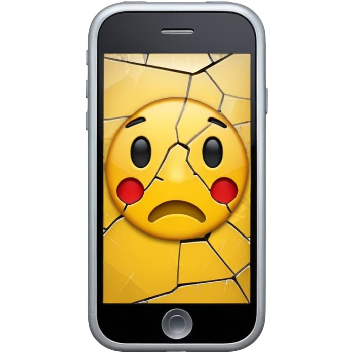 broken yellow cell phone emoji