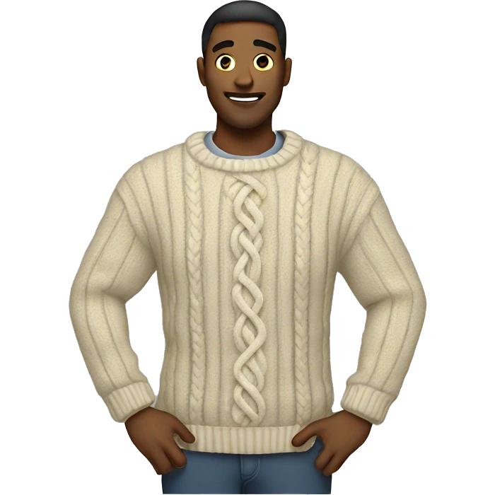 cable sweater emoji