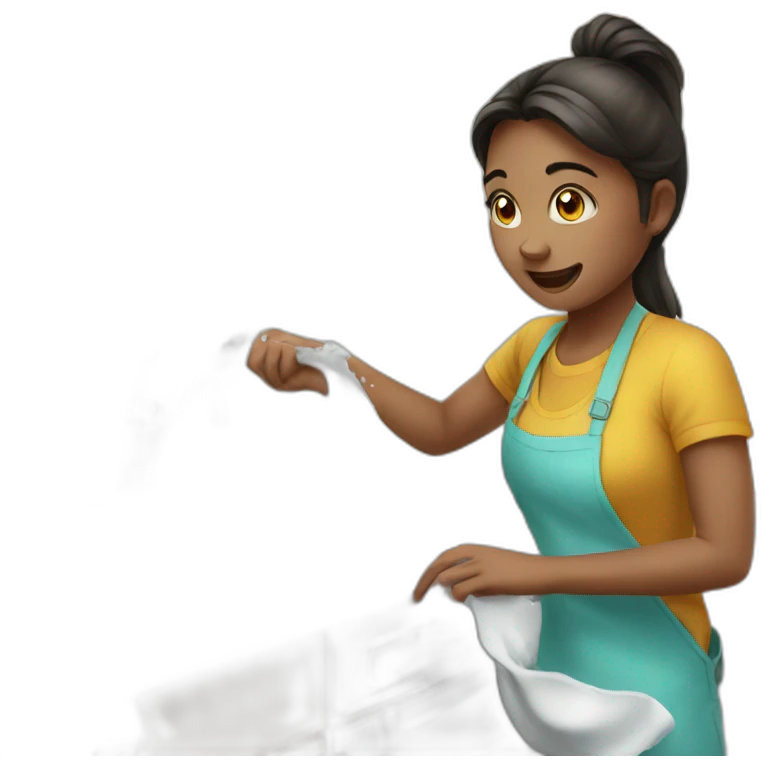 Girl doing dishes emoji