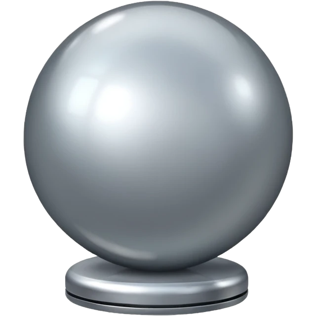 Silver sphere emoji