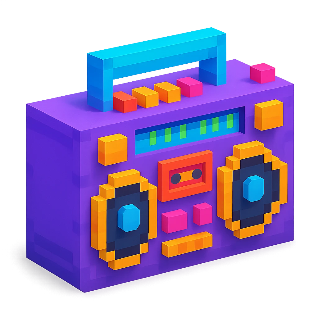 retro hip-hop boombox emoji
