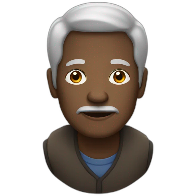 black old man on a bick emoji