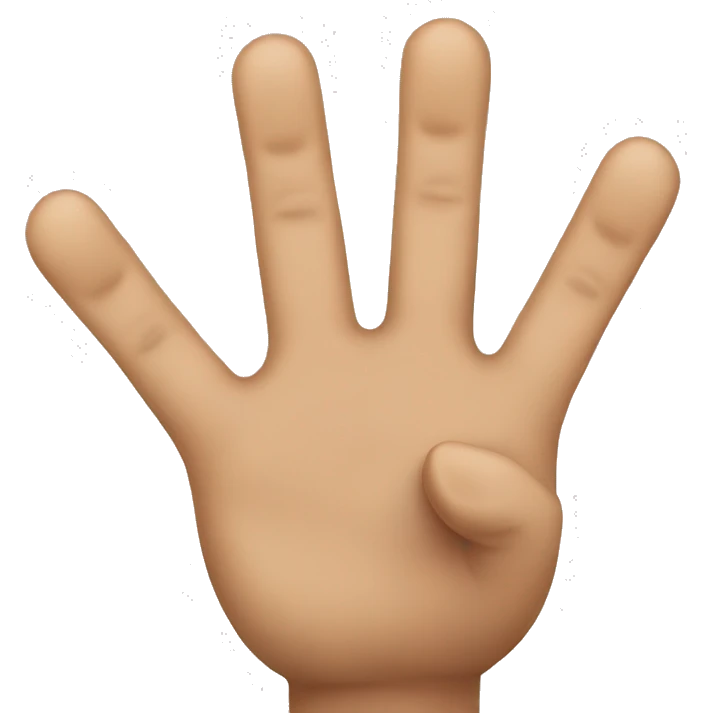 Three fingers  emoji
