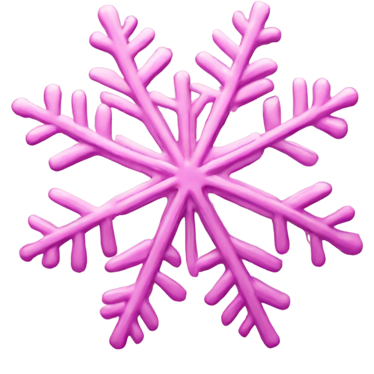 Pink snowflake emoji