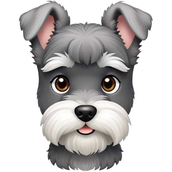 miniature schnauzer, salt and pepper emoji