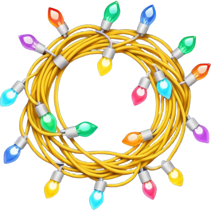 Christmas lights strang emoji