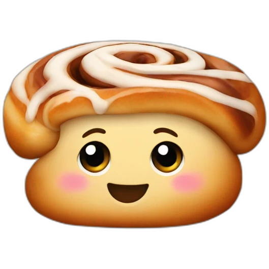 happy cinnamon bun emoji