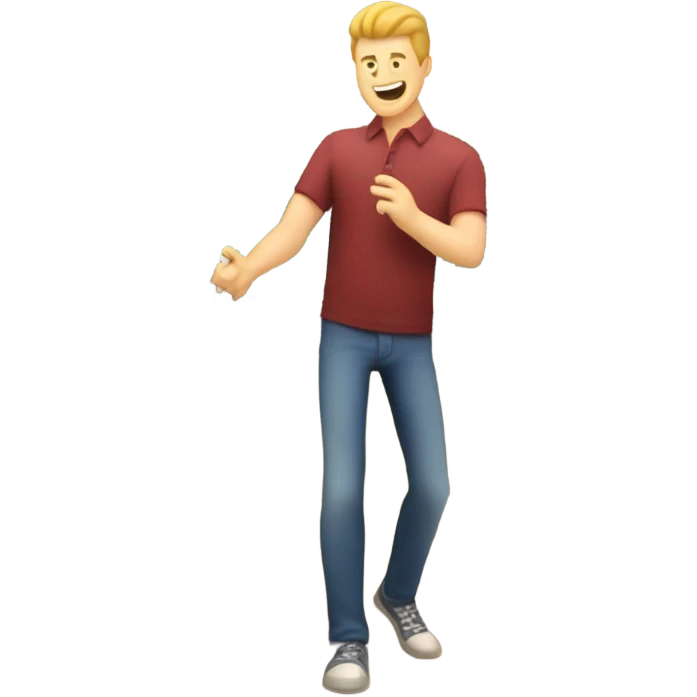 White male bowling with the earth emoji