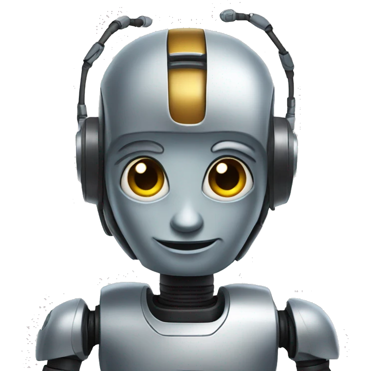 A robot as a human emoji